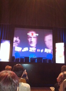 the big screen in the Albert Halls