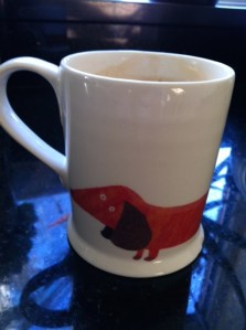 Coffee, black (in my favourite mug!)