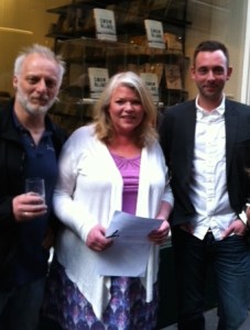 (L-R) Quentin Bates, Karen Sullivan - Orenda Books, Ragnar Jónasson 